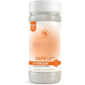 (R) LITTERIZER(R) - 16oz Bottle - Absorbs 46x Weight in Wetness & Odor - Keeps Litter Dry, Reduces Mess, Reduce Litter Costs and Get a Stink-FREELitter Box - Without Fragrances or Harsh