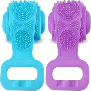 2pcs Back Scrubber for Shower, Body Scrubber, 35 Inch Extra Long Bath Body Brush Back Brush Exfoliating Body Scrubber with Handle for Men Women