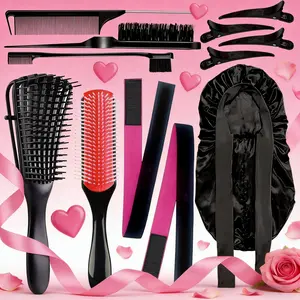 Hair Styling Tool Set, 12pcs/set Hair Tools Hair Brush & Comb & Hair Cap & Hair Band & Hair Clips, Professional Hair Styling Accessories for Women & Girls