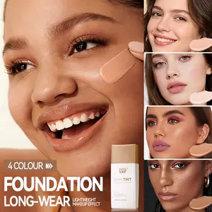 Hydrating Moisturizing Long-Lasting Foundation Liquid, Lightweight Breathable Brightening Foundation, 4 Shades Available, Non-Caking Makeup, Moisture
