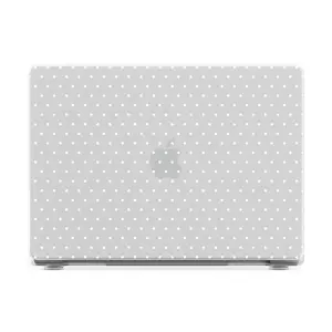 Casely MacBook Case | On the Dot | White Polka Dot Laptop Shell | Snap-on Laptop Shell with Raised Anti-Slip Grip and Bottom Vent Cutouts | Hard Policarbonate Protective Laptop Cover
