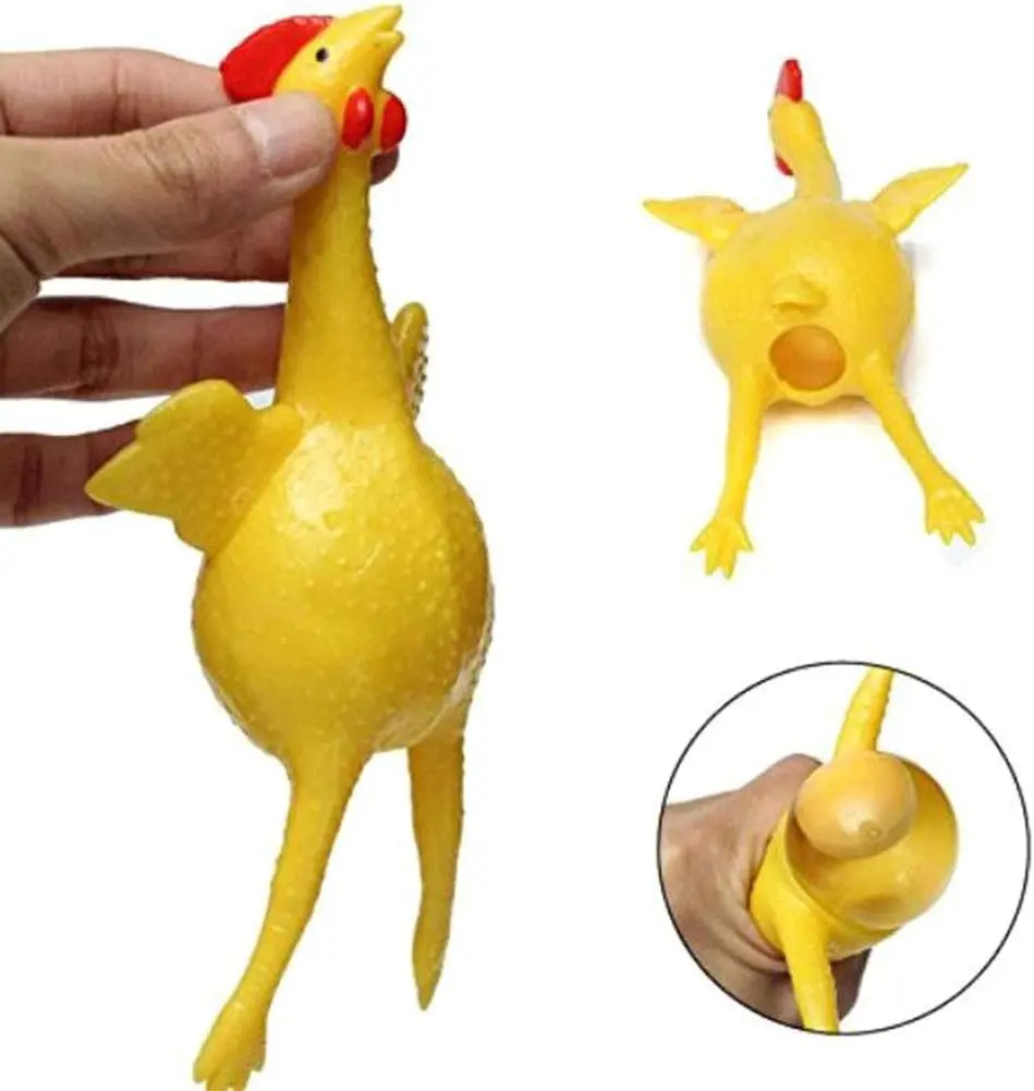 Mini Chicken Keychain Set, Fun Stress Relief Toy, Funny Joke Gift, Chicken shaped Accessory, 2-piece Set, Cute and Unique Keychain