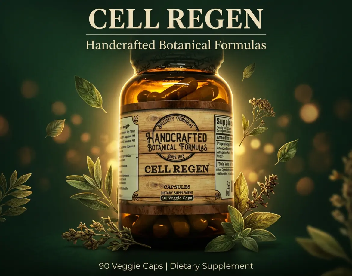 Cell Regen Vegetarian Dietary Supplement - Herbal Botanical Blend, Health & Wellness Support for Cellular Renewal, Supports Detox