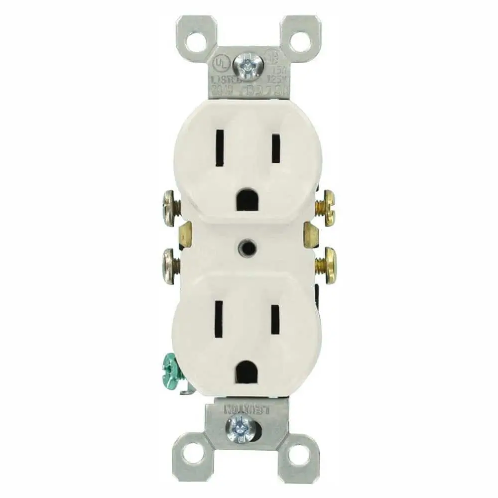 White 15 Amp 125 V Duplex Outlet/Receptacle 5320-WMP 10-Pack