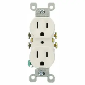 White 15 Amp 125 V Duplex Outlet/Receptacle 5320-WMP 10-Pack