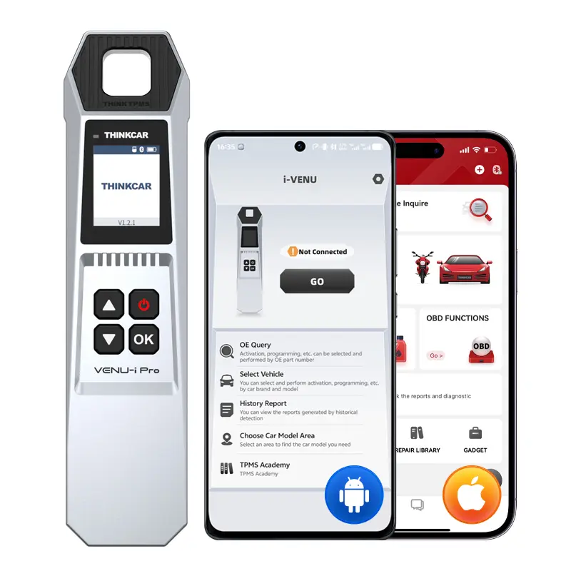 【summerfinds】THINKCAR VENU-i Pro TPMS Programming Tool Tire Pressure Detector Diagnose/Activate/Relearn/Program Sensors, Work with THINKCAR Tablet Scanners OBD2 Scanner