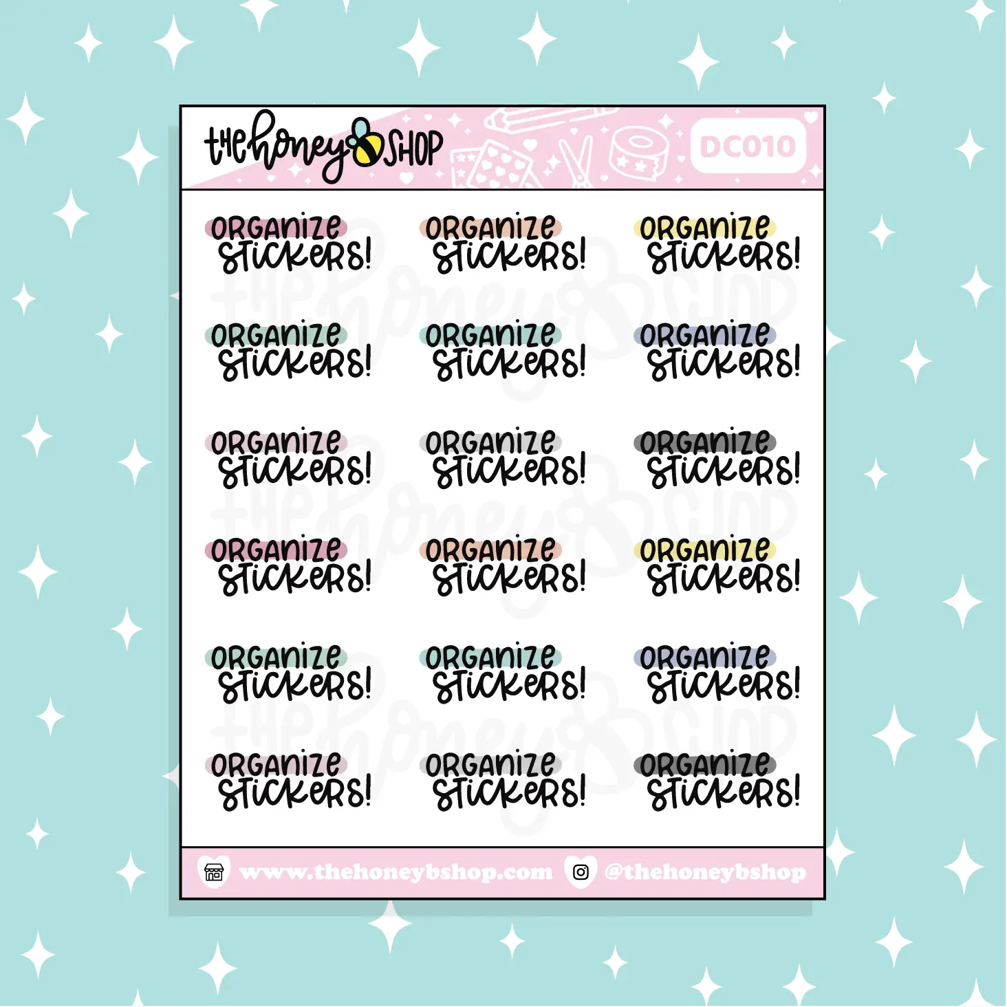 Organize Stickers Doodle Sticker
