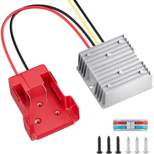 18V to 12V Step-Down Converter for Milwaukee M18 Adapter, DC 12V 20A 240W Buck Converter Regulator for Golf Carts, RC,, Lamps