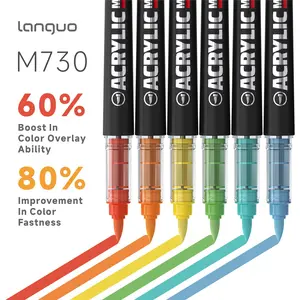 Blue Fruit 730 Giant Capacity Liquid Acrylic Markers Set, 192 Colors, Soft Tip, Art Sketching, Drawing, Journaling Pens