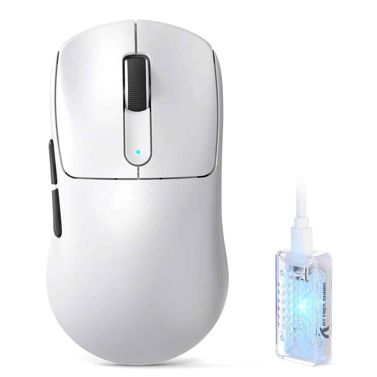 ATTACK SHARK V5 Wireless Gaming Mouse with 42000 DPI PAW3950 MAX Sensor 55g Ultra-Lightweight Nordic 52840 MCU,Wired/BT/2.4GHz Wirelss Programmable Mouse for PC/Mac