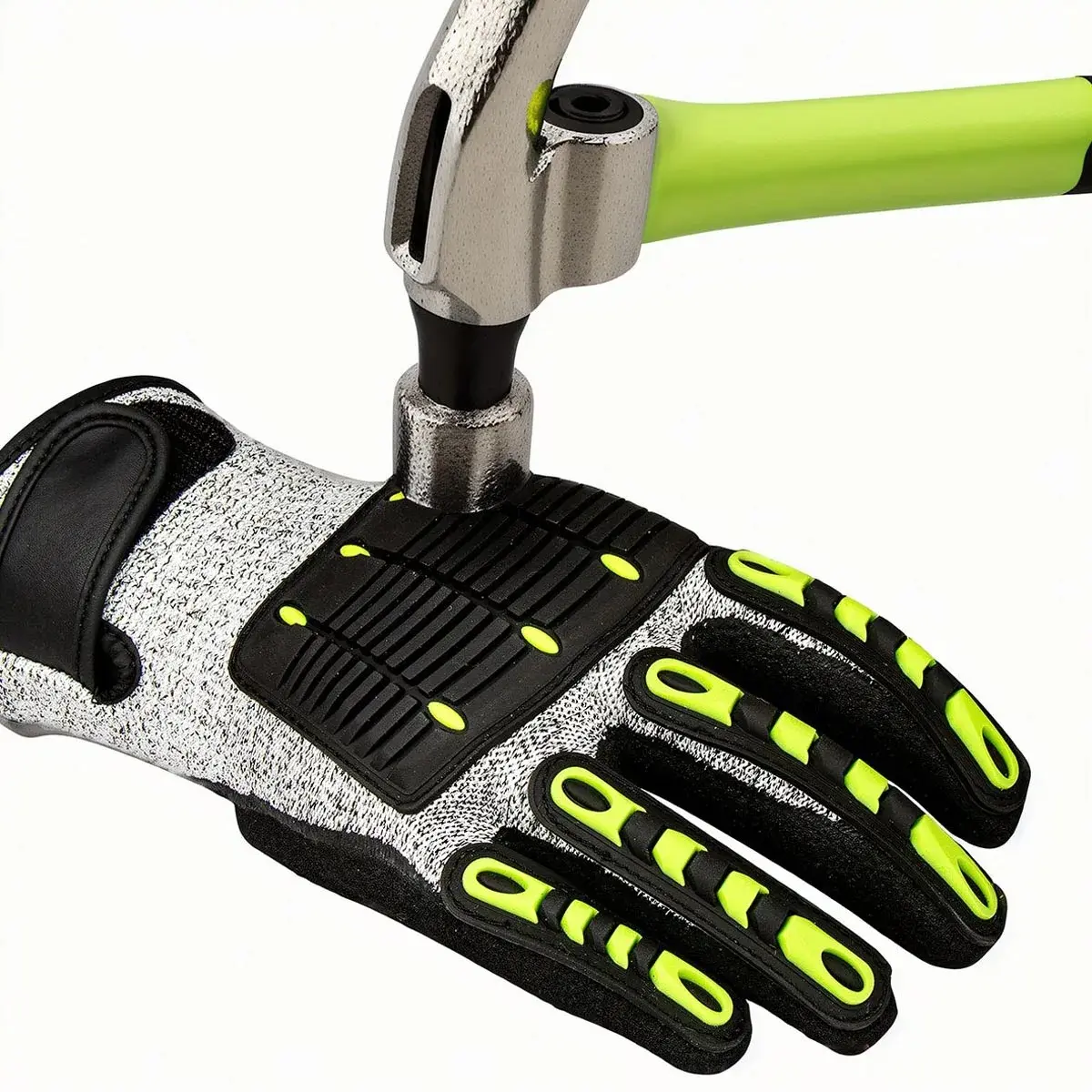 TPR Oilfield Construction Industrial Cut Resistant Protective Anti Vibration Shock Safety Mechanic Working Impact Gloves