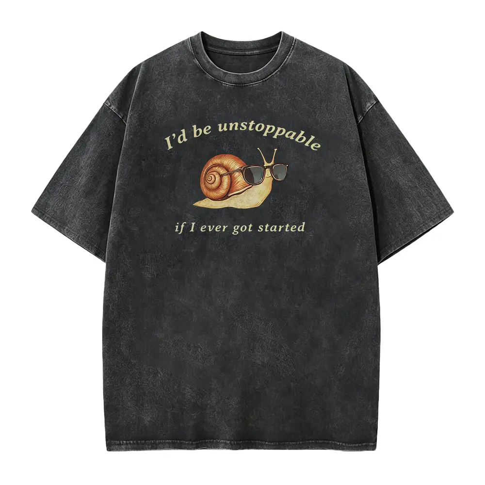 Funny Procrastinator Shirt Snail T-shirt Tee Tshirt Procrastinating Introvert Homebody Garden Plant Insect Bugs