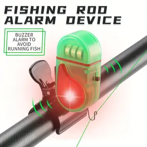 2PCS Fishing Bite Alarm with LED Light, 2025 New High Sensitivity Sensitive Smart Electronic Fishing Bells for Rods, Fish Bite Alarm Sound Alert Bell, Buzzer Alarm Clip-On Electronic Fishing Alarms Bite Alarms for Fishing, Fishing Equipment, Fishing Gear