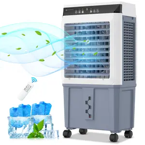 Portable Swamp Coolers, 3500 CFM Evaporative Air Cooler with 3 Speed Fan Water Cooler Fan with 3 modes, 4 Ice Packs, Wheels,12H Timer, High Velocity Portable Evaporative Cooler, 11 GAL