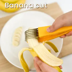 Multi-Functional PP Banana Slicer - Non-Toxic DurableKitchenware, Fruit Vegetable Slicer, Ham Sausage Cutter,Fruit Salad Tool, Camping Essential, Christmas Gift Idea