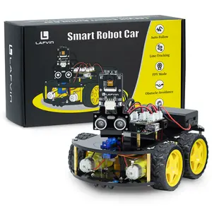 Omnidirectional Robot Car Chassis Kit with Sensors for Arduino DIY Projects，Beginner Friendly Programmable Mecanum Robot Car Kit with Bluetooth Control，4WD Bluetooth Controlled Mecanum Robot Car Kit