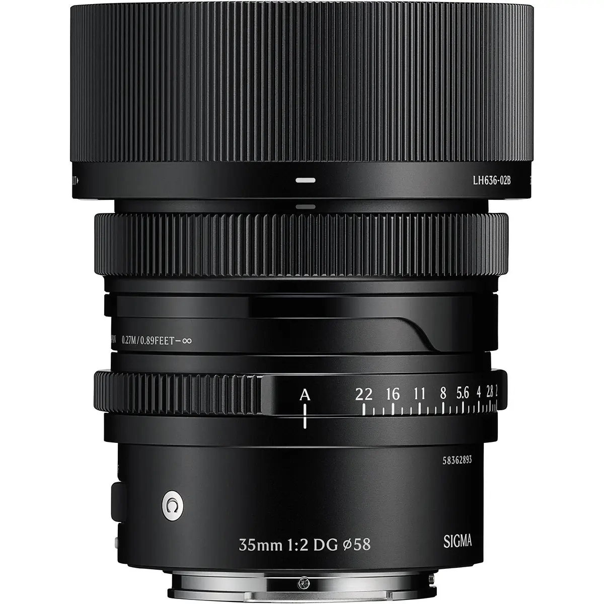 Sigma 35mm f/2 DG Contemporary Rear Lens for Sony E Mount, Black