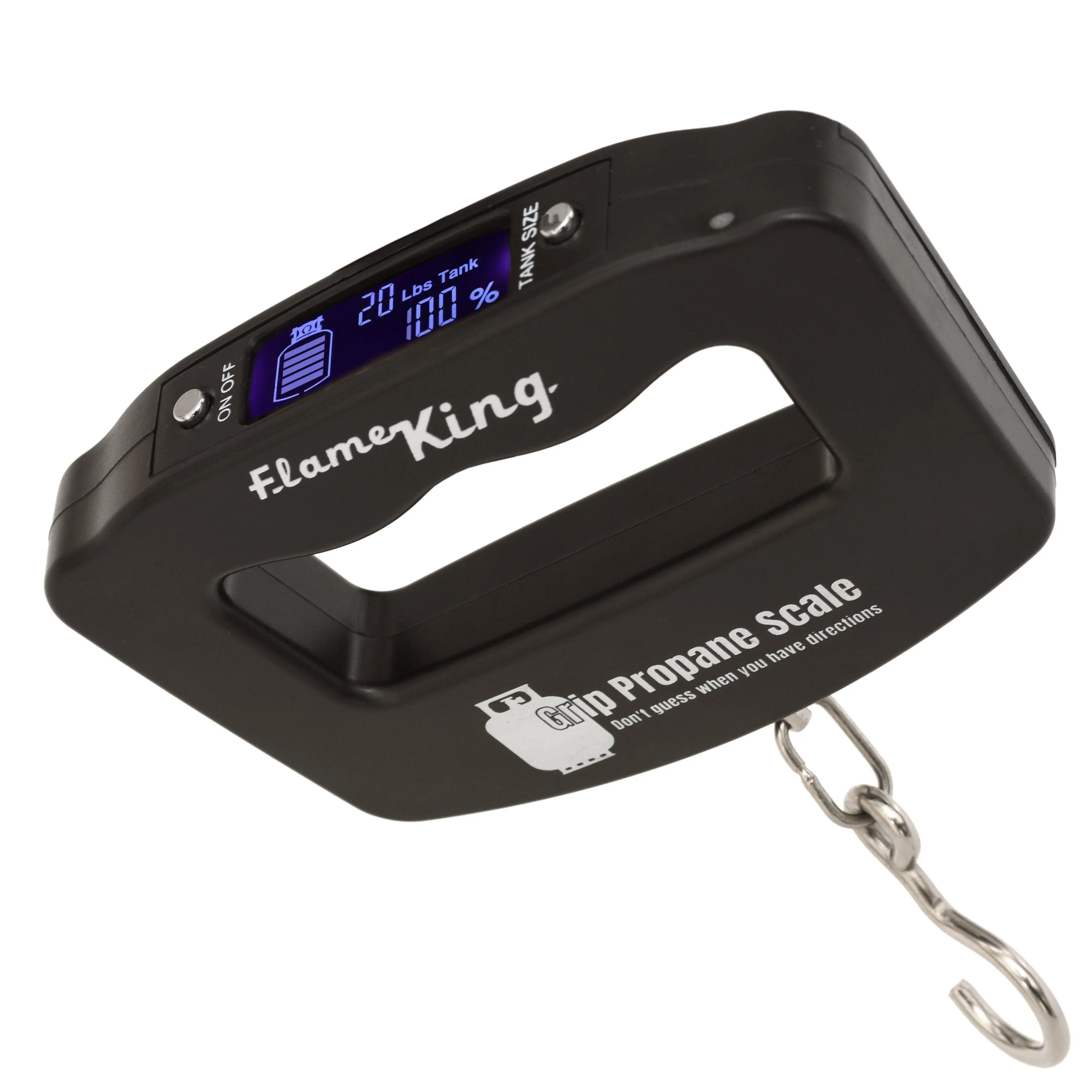 Flame King Digital Propane Tank Scale 5LB–40LB, Accurate Weight Sensor, Clear Display, Portable Hanging Scale with Grip Handle