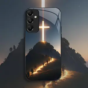 Suitable for [Galaxy A15] New high-end Jesus glass mobile phone case New business simple glass mobile phone case Affordable price Anti-drop and anti-fingerprint 995