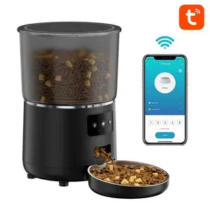 4L Automatic Cat Feeder, WiFi APP Control Pet Dry Food Dispenser with Programmable Timer, Dual Power Supply