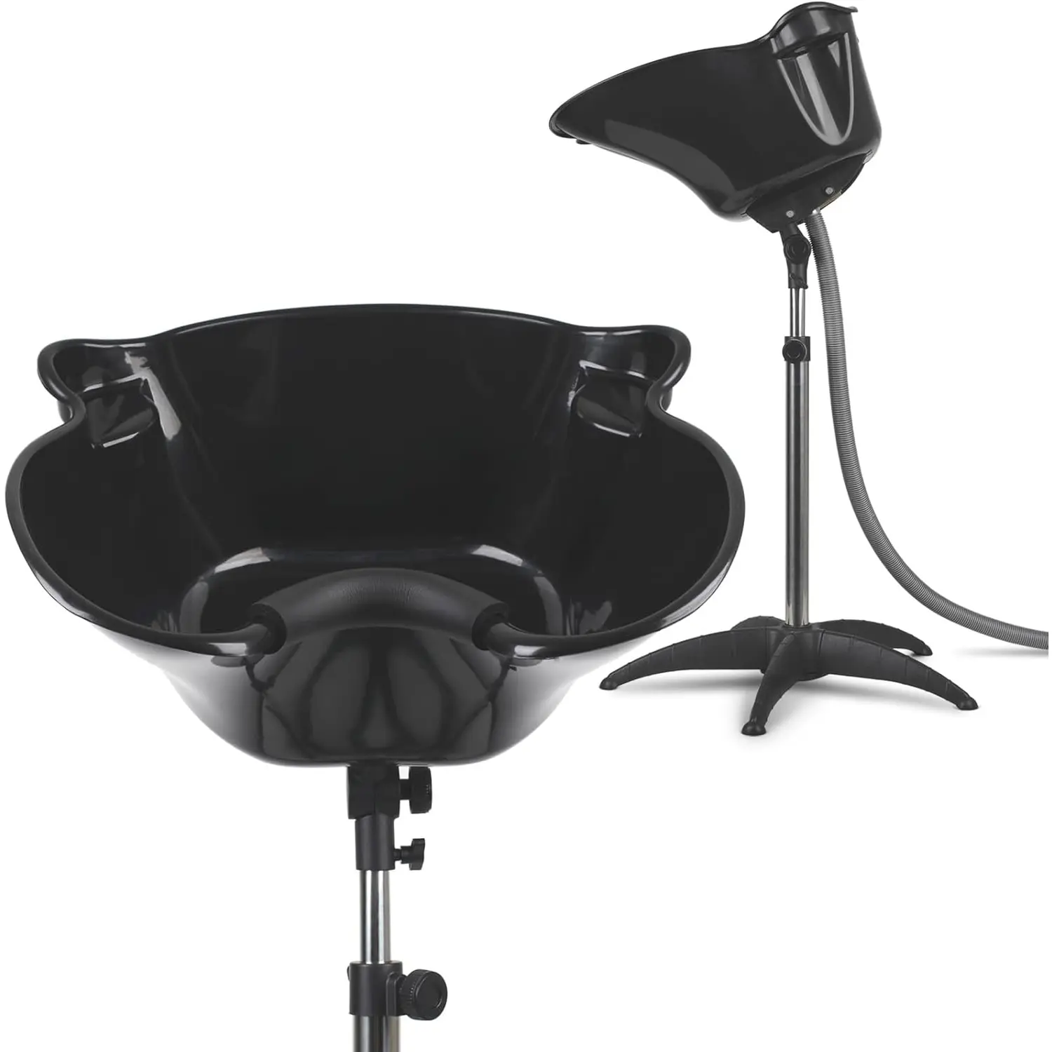 Portable Mobile Shampoo Bowl,Height-Adjustable Tear Free Hair Washing Sink,with Drain Pipe and Bucket,for Beauty Salon,Barber Shop,Home