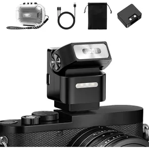 F2  Flash 2.4GHz  Off-Camera Flash for / ZV1/Fuji//Ricoh Gr3/Digital Camera/Hot Shoe Flash for DSLR Camera/ Base & 10m Remote Control(Black).