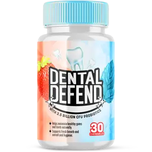 Dental Defend Chewable Oral Probiotic Tablets for Healthy Teeth and Gums - Advanced Chewable Formula Supporing Fresh Breath & Dental Health 30 Tablets