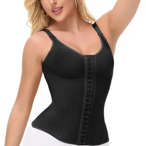 COOSHAPE Women's Steel Boned Hourglass Waist Shapewear, Shaping Belt, Body Shaper Compression Bodysuit, Adjustable Shoulder Strap, Sticky Nipple Covers, Workout Girdle