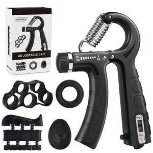 On-the-Go Grip Strengthener Adjustable Hand Trainer for Anytime Forearm Workouts with 60kg Resistance and Multiple Accessories