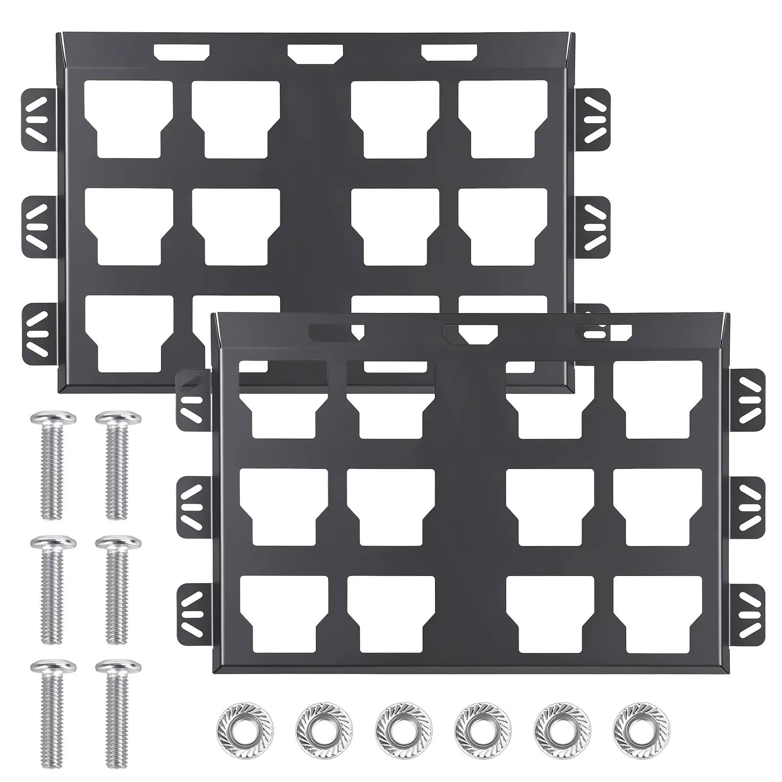 2 Pcs Metal Mounting Plates (2 x 55.5cm x 33.5cm Plates) for Milwaukee Packout 48-22-8486 Toolboxes, 100 lbs Load Capacity, Mounting Screws Included, Fits Packout Tool Storage & System Organization, 2 X Mounting Plates