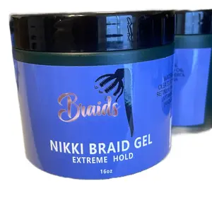 Nikki Braid Gel Extreme Hold - Secure & Lasting Braiding Solution for All-Day Stability - Easy to Use Strong Hold Gel for Work School or Special Events