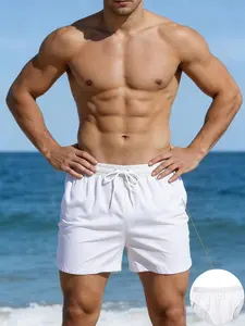 Hawaiian Style Quick-Dry Beach Shorts, Swimming Trunks, Swimwear Shorts, Perfect for Outdoor Casual Wear, Ideal for Swimming and Surfing, Mesh Lining, Multiple Colors Available