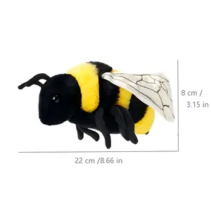 Cute Bee Plush Toy, Honey bee Plush Toy,PlushiesSoft Insect Plush Toy, Stuffed Bee Animal Doll,Cute Honeybee Plush Doll,Home Decor and Holiday Gifts for Youngsters, 22cm (Bee)