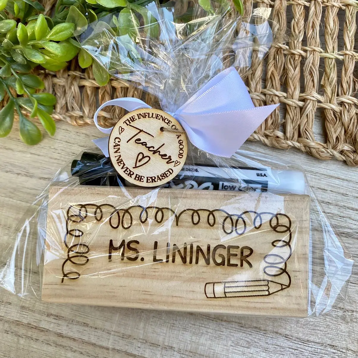 Personalized Engraved Chalkboard/Whiteboard Eraser for Back to School and Teacher Appreciation