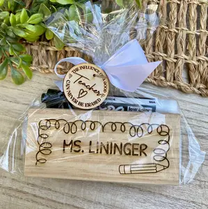 Personalized Engraved Chalkboard/Whiteboard Eraser for Back to School and Teacher Appreciation