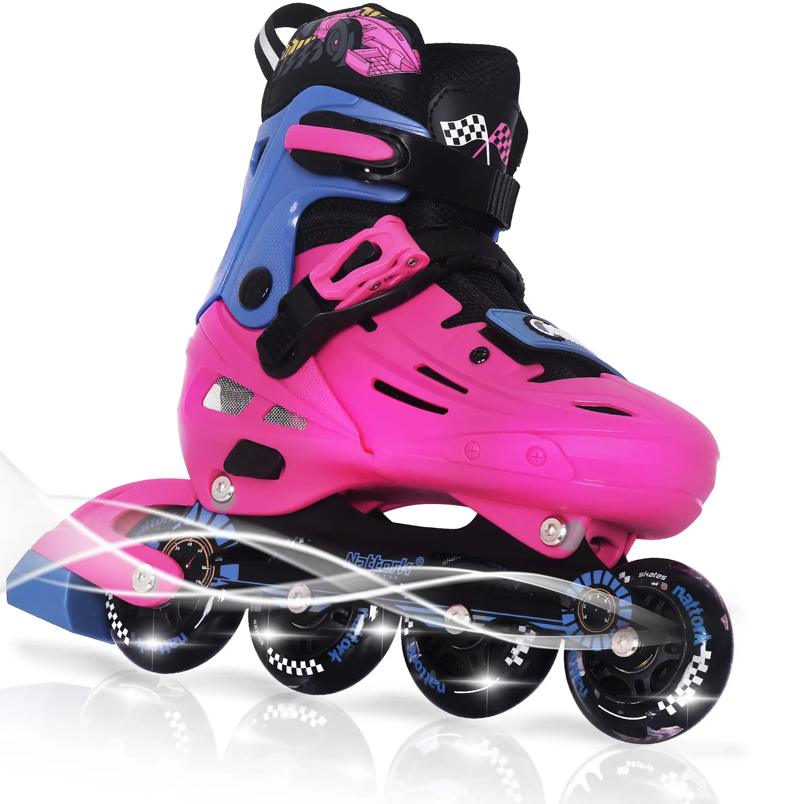 Nattork Blade Racers Inline Skates - Viva Magenta