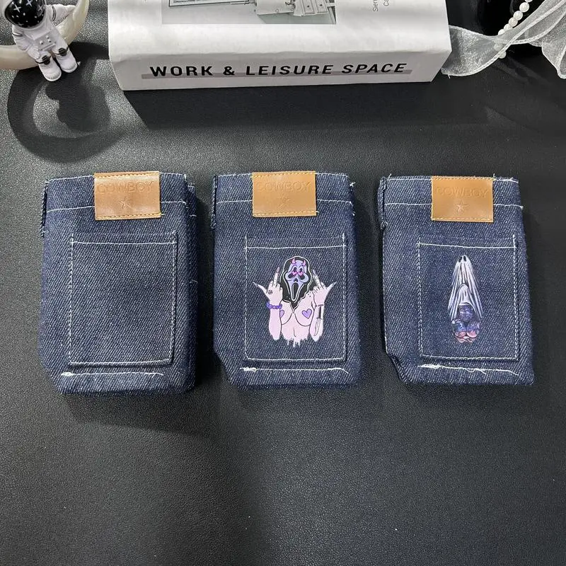 Unisex Foldable Mini Denim Pocket Fashion Wallet - Vintage Style Card Coin Pouch with Compact Portability, Men's Card ID Cash Holder, Christmas Gift Idea, Casual Trendy Wallet, Vintage Style Wallet