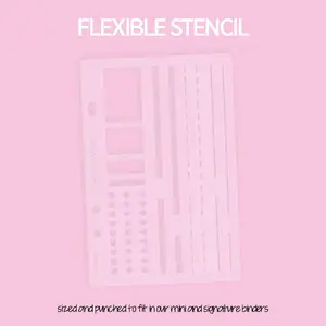 Flexible Stencil for Laurel Denise LD Standard (Large) Planner with Functional Shapes and Lines for Art & Planning
