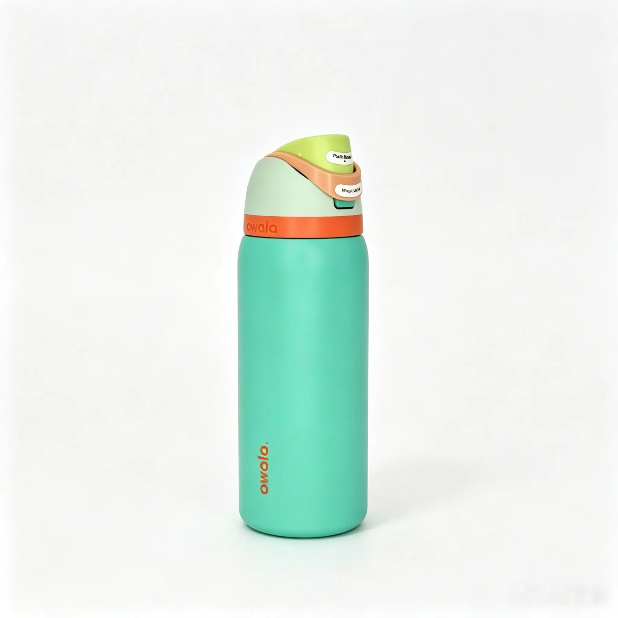 Owala 32oz Turquoise Stainless Steel Double-Walled Vacuum Flask - Leak-Proof, Heat-Resistant, Insulated Reusable Drinkware, Modern Casual Print Travel Cup, 24H Cold Retention, Portable, Stylish