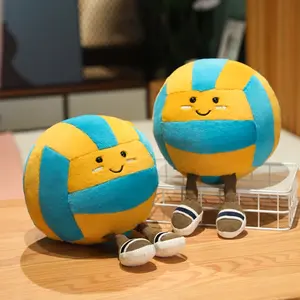 21cm Shoe-Wearing Volleyball Plush Toy, Kawaii Humanized Ball Soft Toy, Parent-Child Interactive Game Toy, Pet Cat Dog Exercise Ball