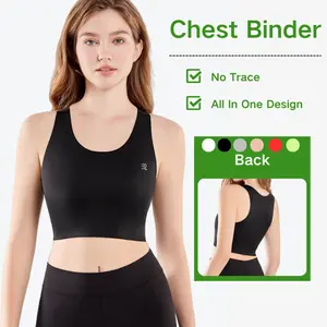 Seamless Slimming Binder-Chest Binder-Lightweight All-Day Wear Compression Top with Soft Breathable Fabric & Elastic Full Coverage for Flatter Look Casual Sleeveless Simple Minimalist Body Shapers