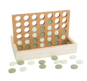 Wooden Four in a Row Tabletop Games Party Board Game