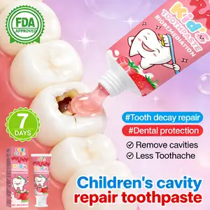 ZKRICARO Kids Toothpaste for Cavity Repair 60g Dual Anti-Cavity Formula FDA Certified Strengthens Enamel Removes Plaque Freshens Breath Oral Health