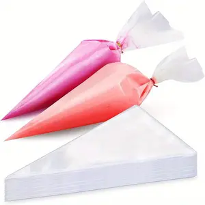 100pcs Disposable Piping Bag Pastry Bags Icing Fondant Cake Cream Bag for Decorating Pastries Cakes Baking Tools