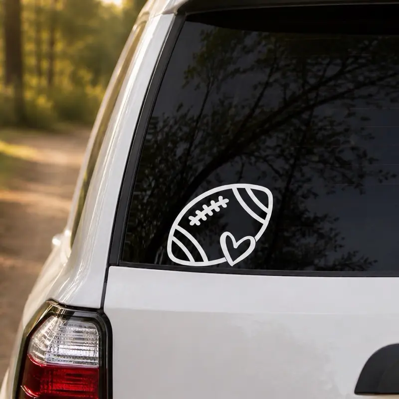 Football Mom Car Decal Stickers - Decorative, Fade Resistant, Long Wearing for Vehicles