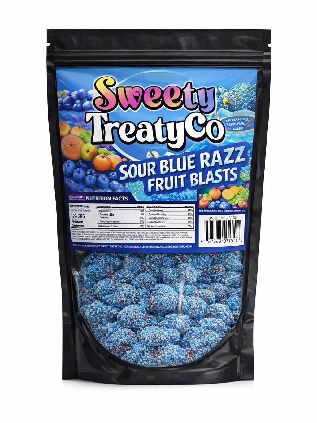 Blue berry Gushies - Sweet and Tangy Candies - 6 oz  Bag - Candy
