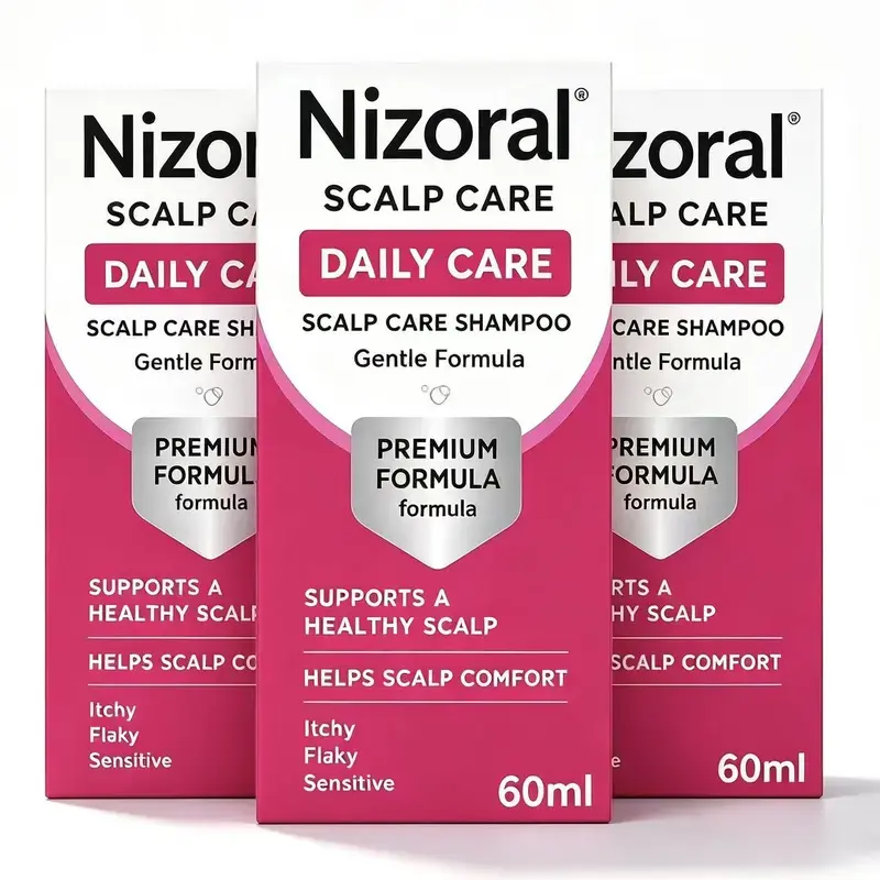 Nizoral Scalp Care Shampoo - 2 fl oz (60ml) Gentle Cleansing Daily Hair Wash, Fresh Feeling Formula for Haircare