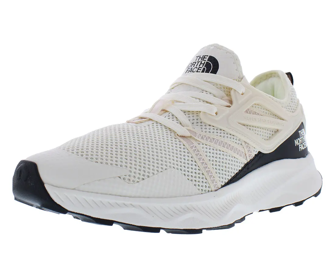THE NORTH FACE Women's Oxeye Lace-Up Athletic Sneakers, Gardenia White/Tnf Black Closed-Toe Footwear for Trail Training & Everyday Casual Wear, Ladies' Outdoor Walking Shoes