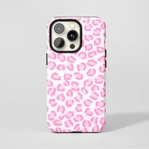 Pink Leopard Print Pattern Phone Case — Compatible with Samsung S26/S25/S24/S23, iPhone 17/16/15/14/13/12/11 phone cases. Drop-Resistant, Non-Slip, and Fade-Resistant.The Perfect Gift for Trendy Style Lovers.