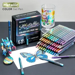 48 Color Gel Pen Set, Medium Point (1.0mm) Pens, Ideal for Vibrant Writing, Smooth Writing & Sketching, Perfect for Drawing, Highlighting, Student Notes, Office Use